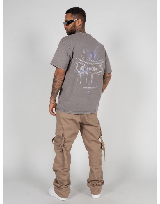 Овърсайз тениска METAMORPHOSE V.4 Acid Washed Heavy Oversized Tee asphalt XXL