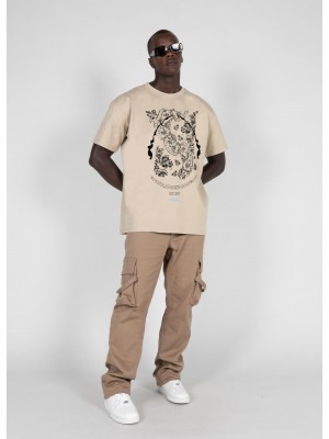 Овърсайз тениска Paislay x Heavy Oversized Tee wet sand XXL