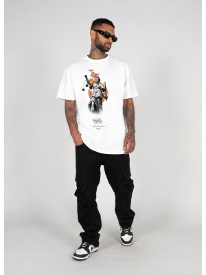 Овърсайз тениска Justitia x Heavy Oversized Tee white XXL