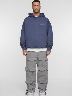 Овърсайз тениска MJG Heavy Oversized Hoody - FEARLESS FLIGHT vintage blue XXL