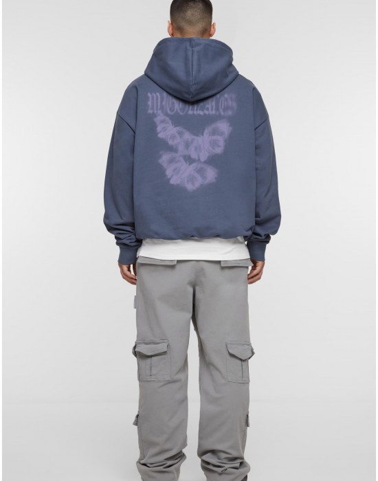 Овърсайз тениска MJG Heavy Oversized Hoody - FEARLESS FLIGHT vintage blue XXL