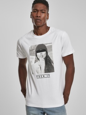 Бяла мъжка тениска Mister Tee F-CKIT Бяла мъжка тениска Mister Tee F-CKIT