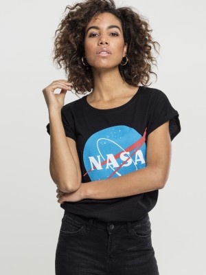 Черна дамска тениска Mister Tee NASA Insignia
