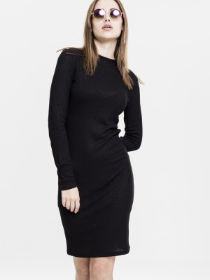 Черна рокля рипс Urban Classics