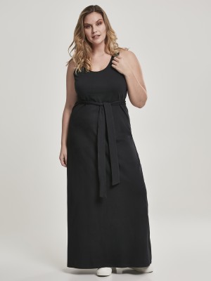 Дълга рокля Urban Classics в черен цвят