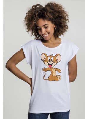 Дамска бяла тениска Merchcode Tom & Jerry Mouse Дамска бяла тениска Merchcode Tom & Jerry Mouse