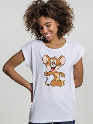 Дамска бяла тениска Merchcode Tom & Jerry Mouse
