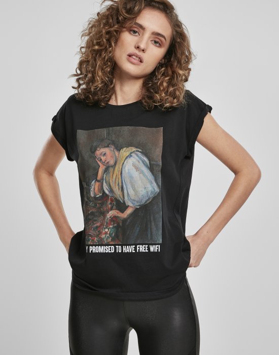 Купи Дамска черна тениска MIster Tee Ladies No Wifi, Mister Tee, Тениски онлайн - Complex.bg Дамска черна тениска MIster Tee Ladies No Wifi, Mister Tee, Тениски - Complex.bg