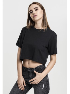 Дамска къса и широка тениска в черно Oversized Urban Classics