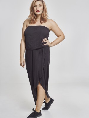 Дамска свободна рокля в черен цвят Urban Classics Bandeau