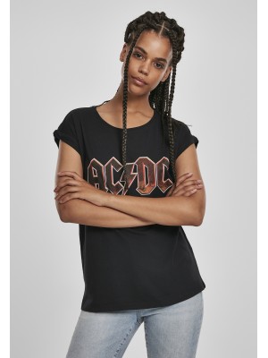 Дамска тениска Merchcode AC/DC Voltage в черен цвят