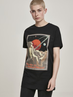 Дамска тениска Mister Tee Distant Planet в черен цвят