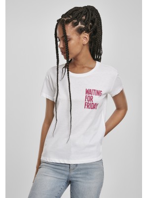 Дамска тениска Mister Tee Waiting For Friday в бял цвят