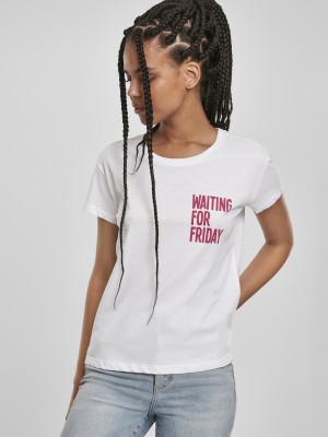 Дамска тениска Mister Tee Waiting For Friday в бял цвят
