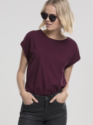 Дамска тениска с U-образно деколте Urban Classics cherry