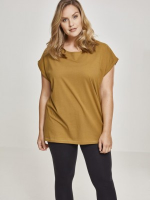 Дамска тениска с U-образно деколте Urban Classics nut