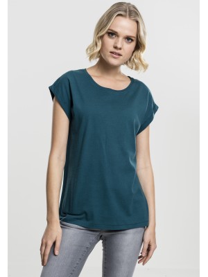 Дамска тениска с U-образно деколте Urban Classics teal