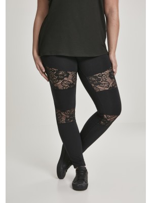 Дамски черен клин с дантела Urban Classics