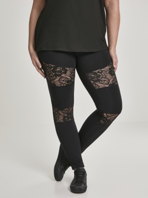 Дамски черен клин с дантела Urban Classics Дамски черен клин с дантела Urban Classics