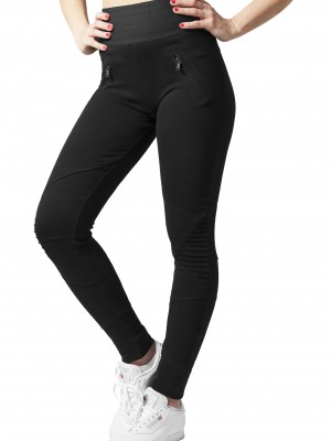 Дамски черен клин с висока талия Urban Classics blk/blk Дамски черен клин с висока талия Urban Classics blk/blk