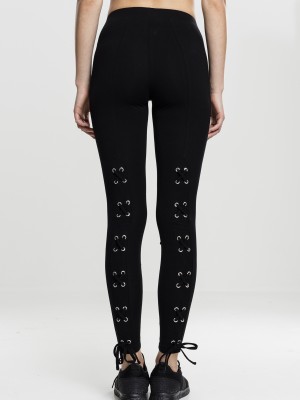 Дамски черен клин с връзки Urban Classics Дамски черен клин с връзки Urban Classics