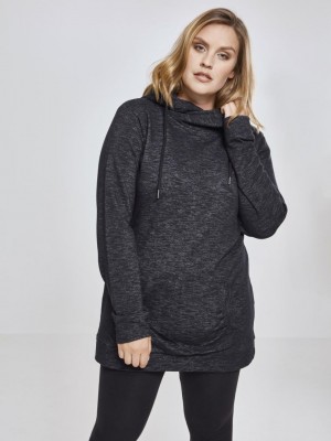 Дамски дълъг суичър Urban Classics в тъмносив цвят