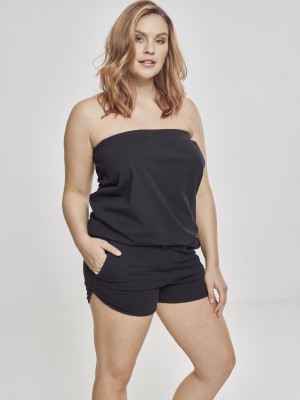 Дамски къс гащеризон Urban Classics в черно