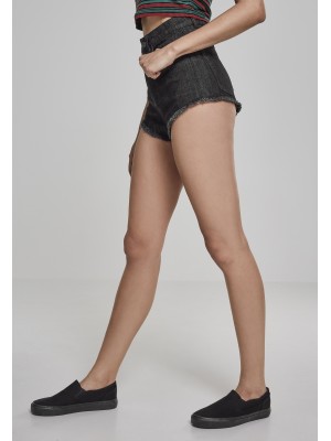 Дамски къси дънкови панталони в черно Urban Classics