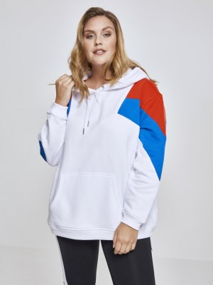 Дамски суичър в три цвята Urban Classics whtfireredbrightblue