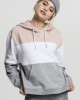 Дамски трицветен суичър Urban Classics light rose/white/grey, Urban Classics, Суичъри - Complex.bg