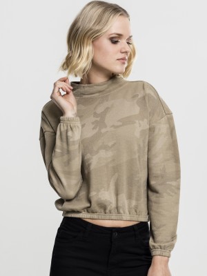 Дамско камуфлажно поло Urban Classics sand camo