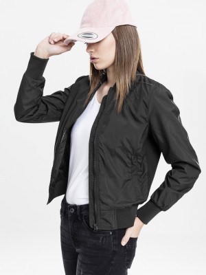 Дамско тънко яке тип бомбър в черно Urban Classics Дамско тънко яке тип бомбър в черно Urban Classics