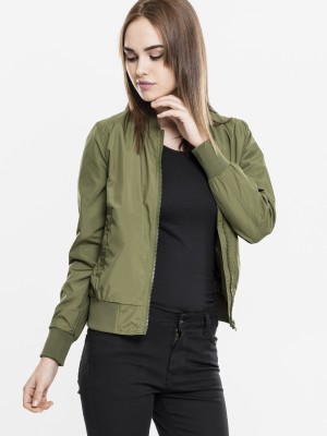 Дамско тънко яке тип бомбър в цвят маслина Urban Classics Дамско тънко яке тип бомбър в цвят маслина Urban Classics