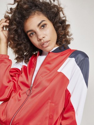 Дамско яке Urban Classics в три цвята firerednavywhite Дамско яке Urban Classics в три цвята firerednavywhite