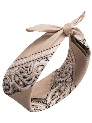 Кърпа за глава бандана Bandana в бежов цвят