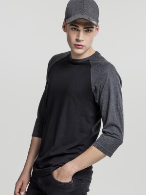 Мъжка блуза с 3/4 ръкави Urban Classics blk/cha