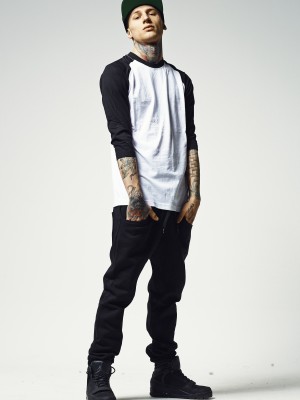 Мъжка блуза с 3/4 ръкави Urban Classics wht/blk