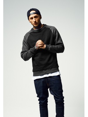Мъжка блуза с реглан ръкави Urban Classics blk/cha