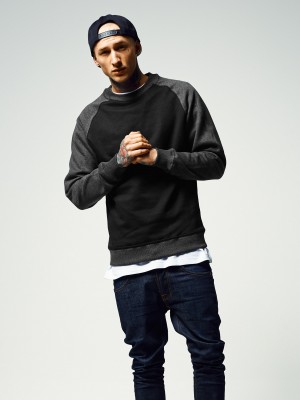 Мъжка блуза с реглан ръкави Urban Classics blk/cha