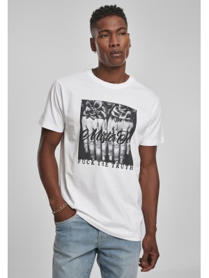Мъжка бяла тениска Mister Te Fuck The Truth