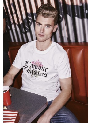 Мъжка бяла тениска Mister Tee L'Amour Toujous