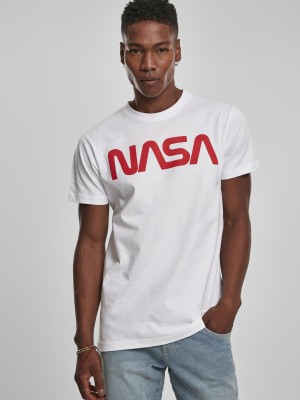 Мъжка бяла тениска Mister Tee NASA