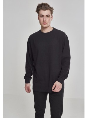 Мъжка черна блуза Urban Classics с U-образно деколте