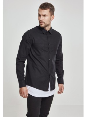 Мъжка черна риза Urban Classics blk/blk
