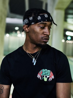 Мъжка черна тениска Mister Tee Broccoli