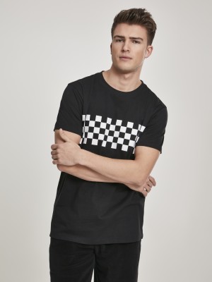 Мъжка черна тениска Urban Classics Check black/white