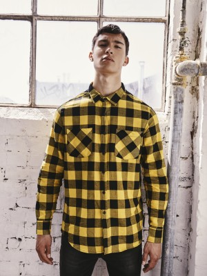 Мъжка карирана риза Urban Classics blkhoney Мъжка карирана риза Urban Classics blkhoney