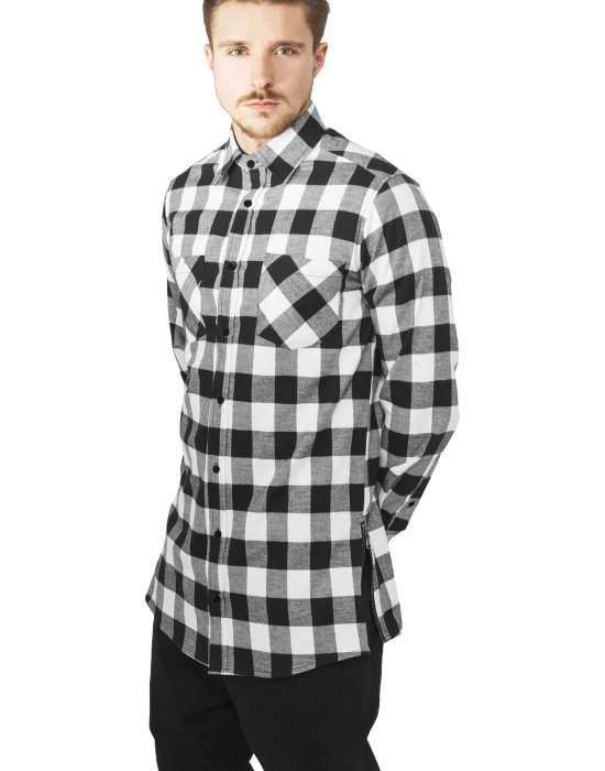 Мъжка карирана риза в черен цвят blk/wht, Urban Classics, Ризи - Complex.bg