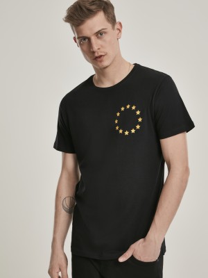 Мъжка тениска Merchcode Banksy Europe в черен цвят Мъжка тениска Merchcode Banksy Europe в черен цвят
