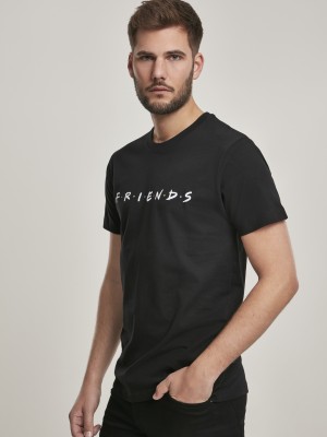 Мъжка тениска Merchcode Friends Logo в черен цвят Мъжка тениска Merchcode Friends Logo в черен цвят